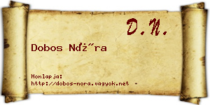 Dobos Nóra névjegykártya