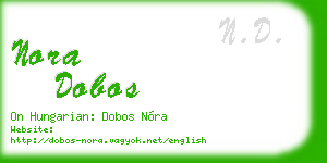 nora dobos business card